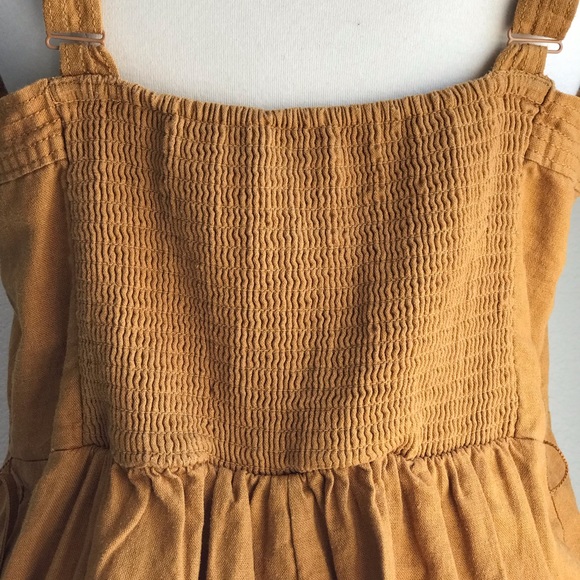 Old Navy Linen Boho Chic Smocked Romper Shorts with Pockets Adj. Straps sz Large - Picture 5 of 16